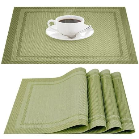 green vinyl placemats|More.